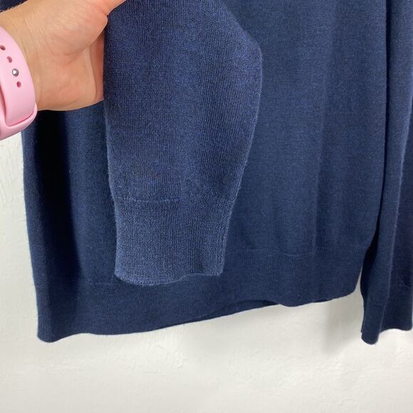 Express Extra Fine Merino Wool navy blue pullover sweater size XL - Picture 3 of 10
